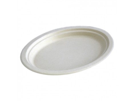 Platouri ovale unica folosinta biodegradabile cf standard EN13432, 26x20 cm, 50 buc./set