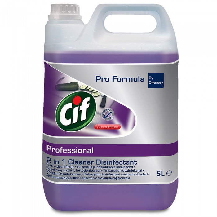 Dezinfectant concentrat pentru suprafete Cif Professional 2in1, 5L
