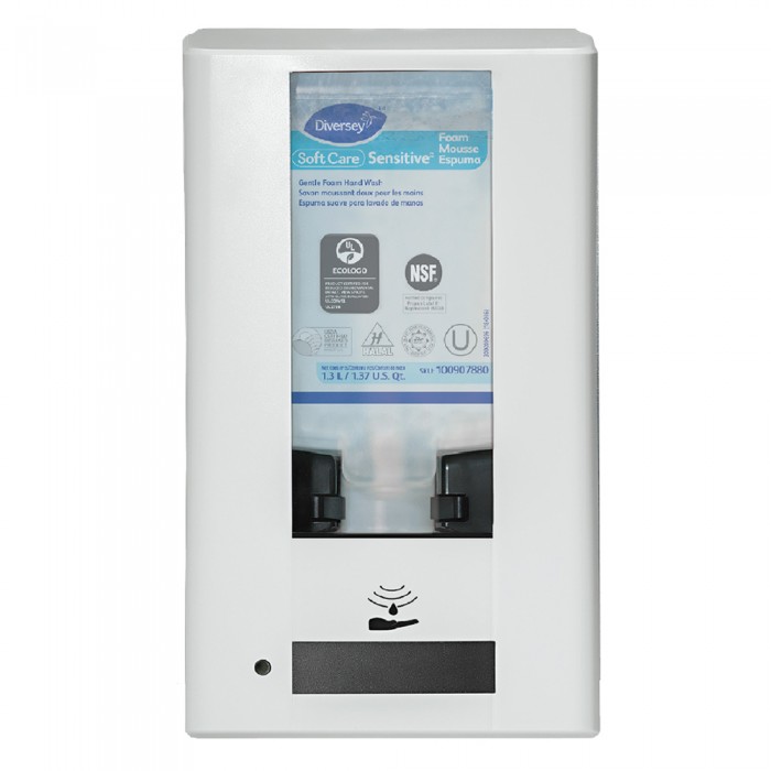Dispenser cu senzor pentru gel dezinfectant, IntelliCare Hybrid, alb, 1.3L