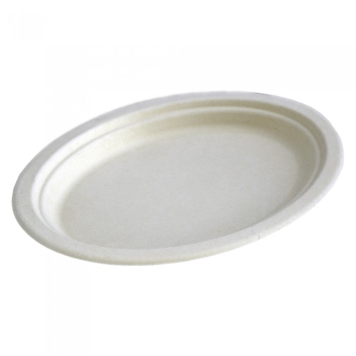 Platouri ovale unica folosinta biodegradabile cf standard EN13432, 26x20 cm, 20 buc./set