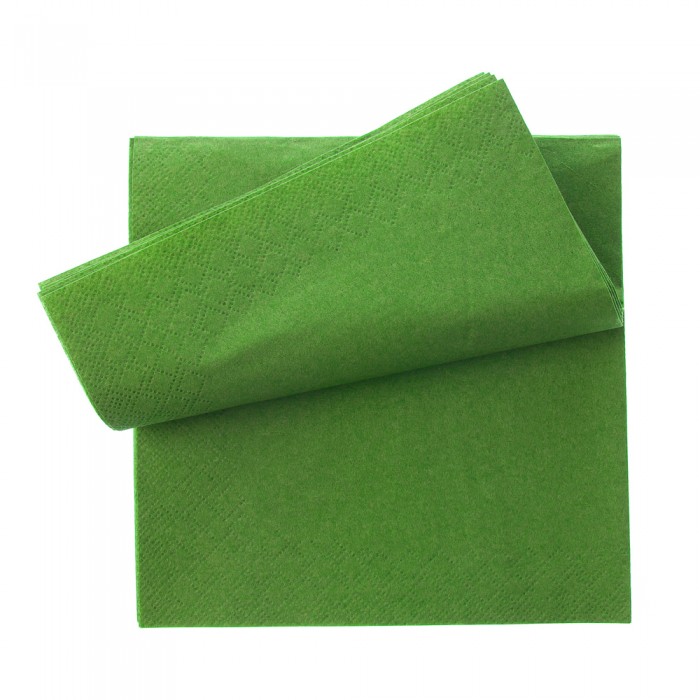 Servetel 33x33 cm., verde, 1 strat, 1000 buc./pachet