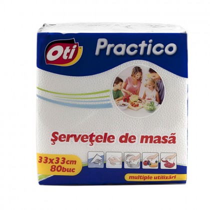 Servetele de masa OTI Practico, 33x33 cm, 80 buc./pachet